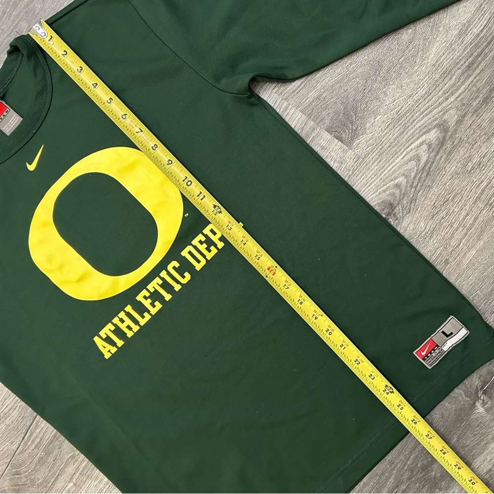 Vintage Nike Oregon Ducks Shirt Mens L Y2K Green Yellow Long Sleeve Athletic Vtg - Picture 8 of 8